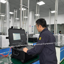 يتم استخدام محلل DGA المحول المحمول GD-3100E لتحليل الغاز القابل للذوبان في زيت المحول في الموقع